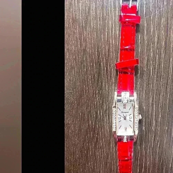 Red rhinestone watch main image 5